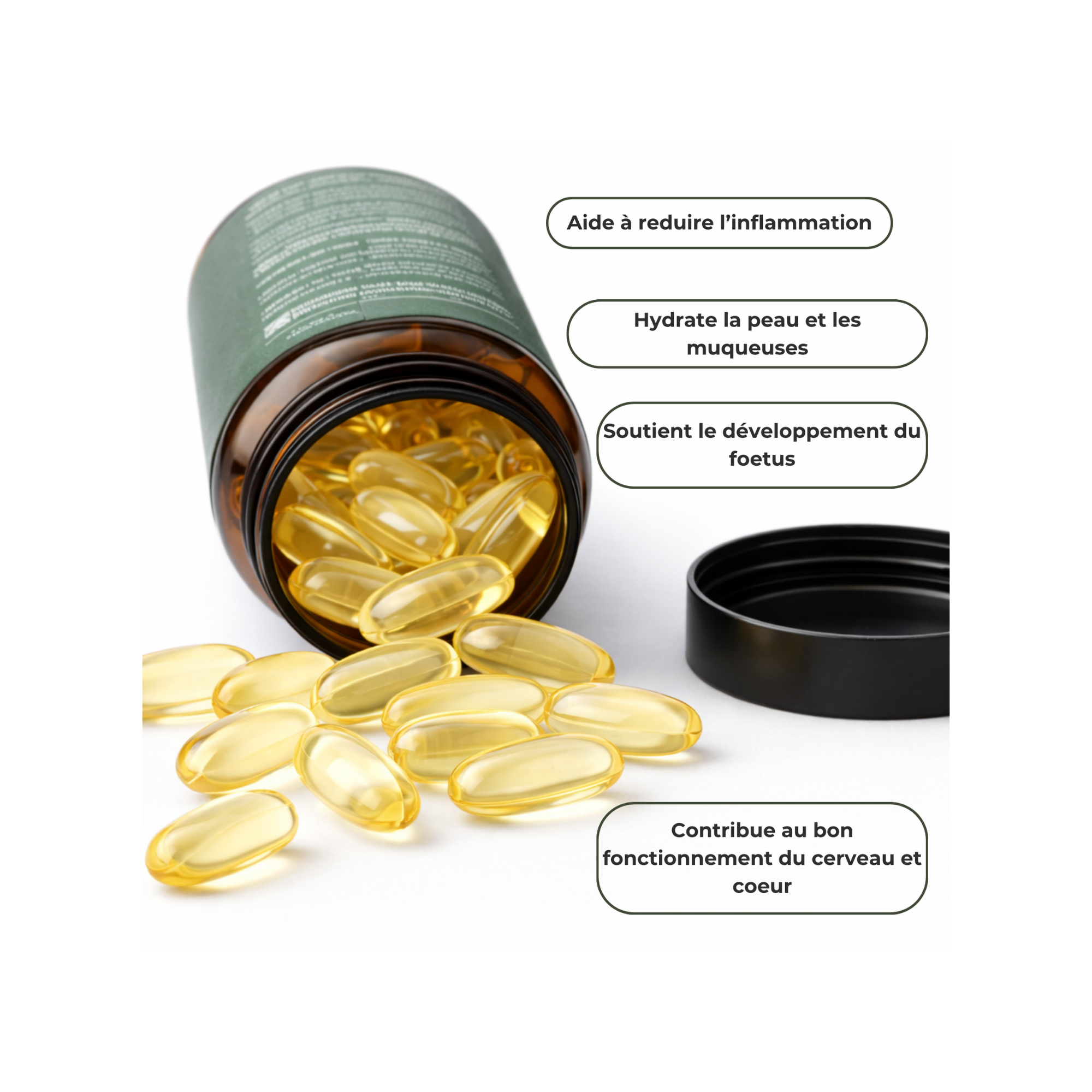 OMÉGA 3 - Soutien - Anti-inflammatoire  Précommande (expédition à partir du 3  avril)